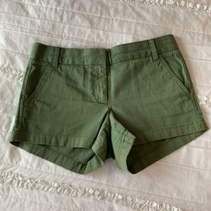 JCrew Olive Green Chino Shorts